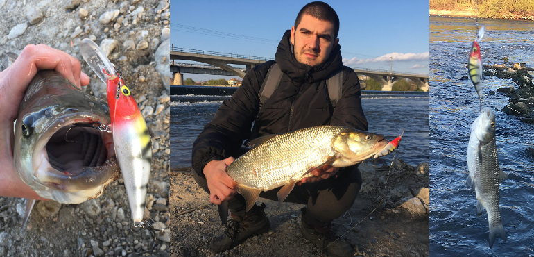 Hristoz with a nice asp caught on Realwobbler Retro Fire Cat