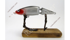 Crankbait Artesanal "Retro Red Head Jointed S 10"