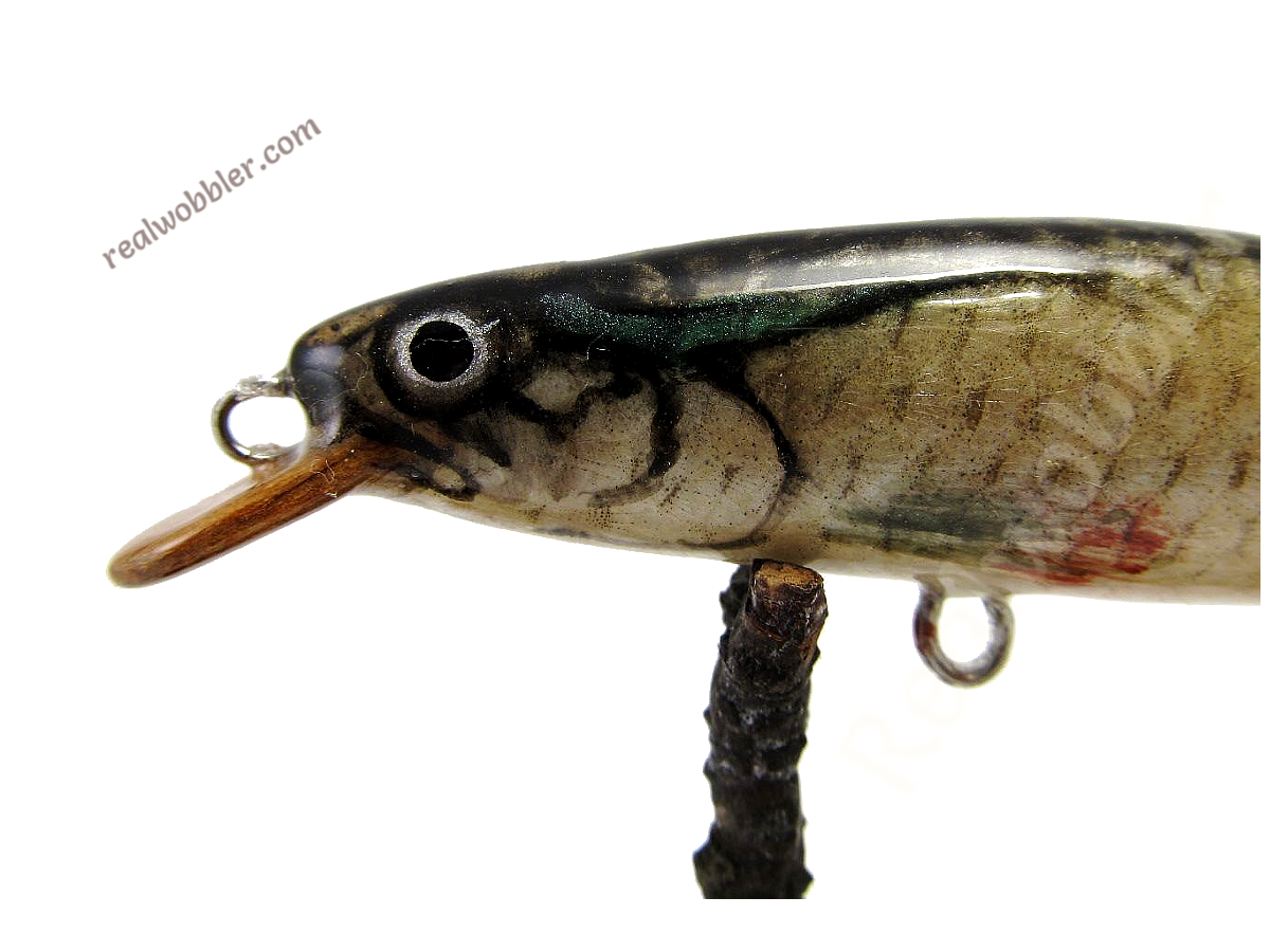 Handmade Wooden Fishing Lure with Fish Skin for Striped Bass, Bass