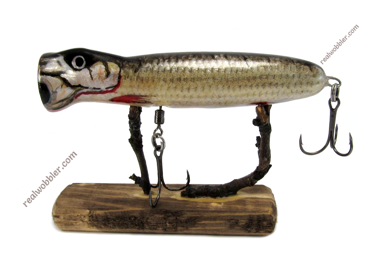 Popper Lures with Real Fish Skin for Smallmouth Bass Fishing