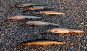 Señuelos para la pesca de robalo - artesanales, con piel de pescado